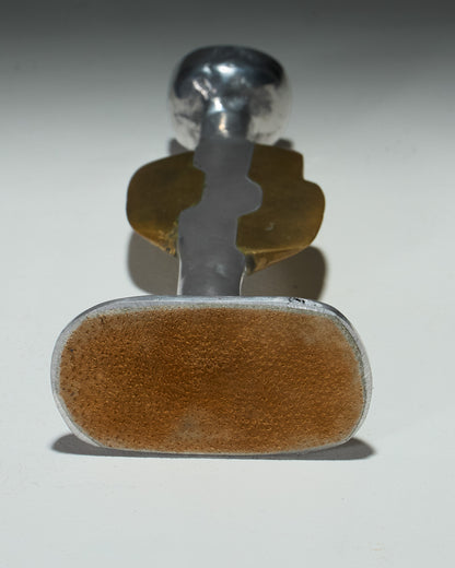 PAIR OF BRUTALIST CANDLESTICKS, 1970s 