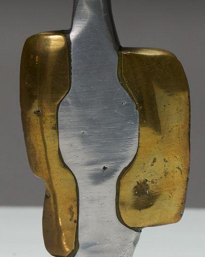 PAIR OF BRUTALIST CANDLESTICKS, 1970s 