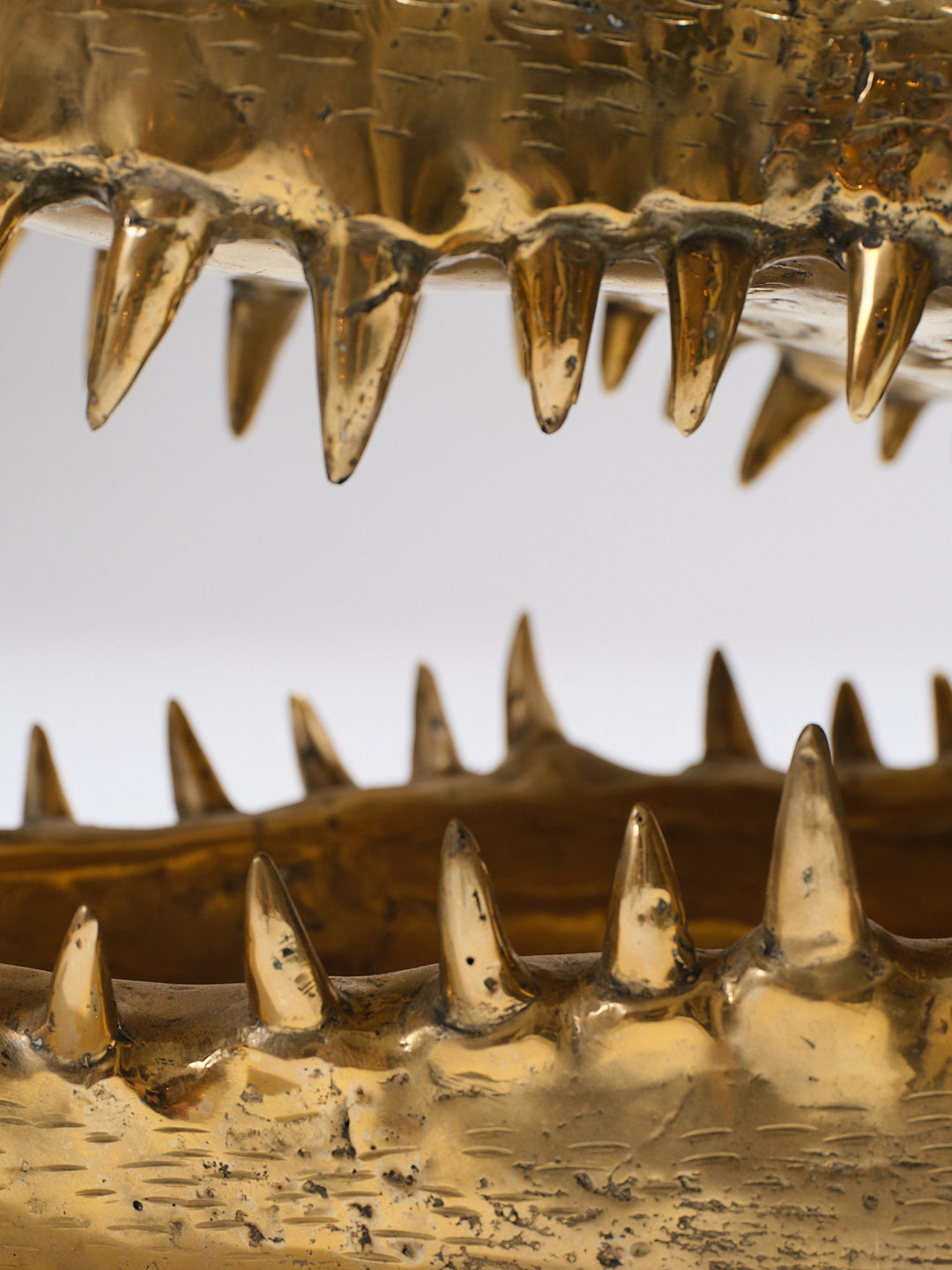 LARGE BRASS CROCODILE HEAD, 1980s