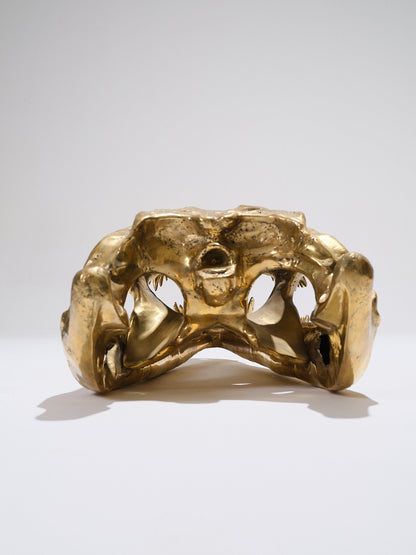 LARGE BRASS CROCODILE HEAD, 1980s