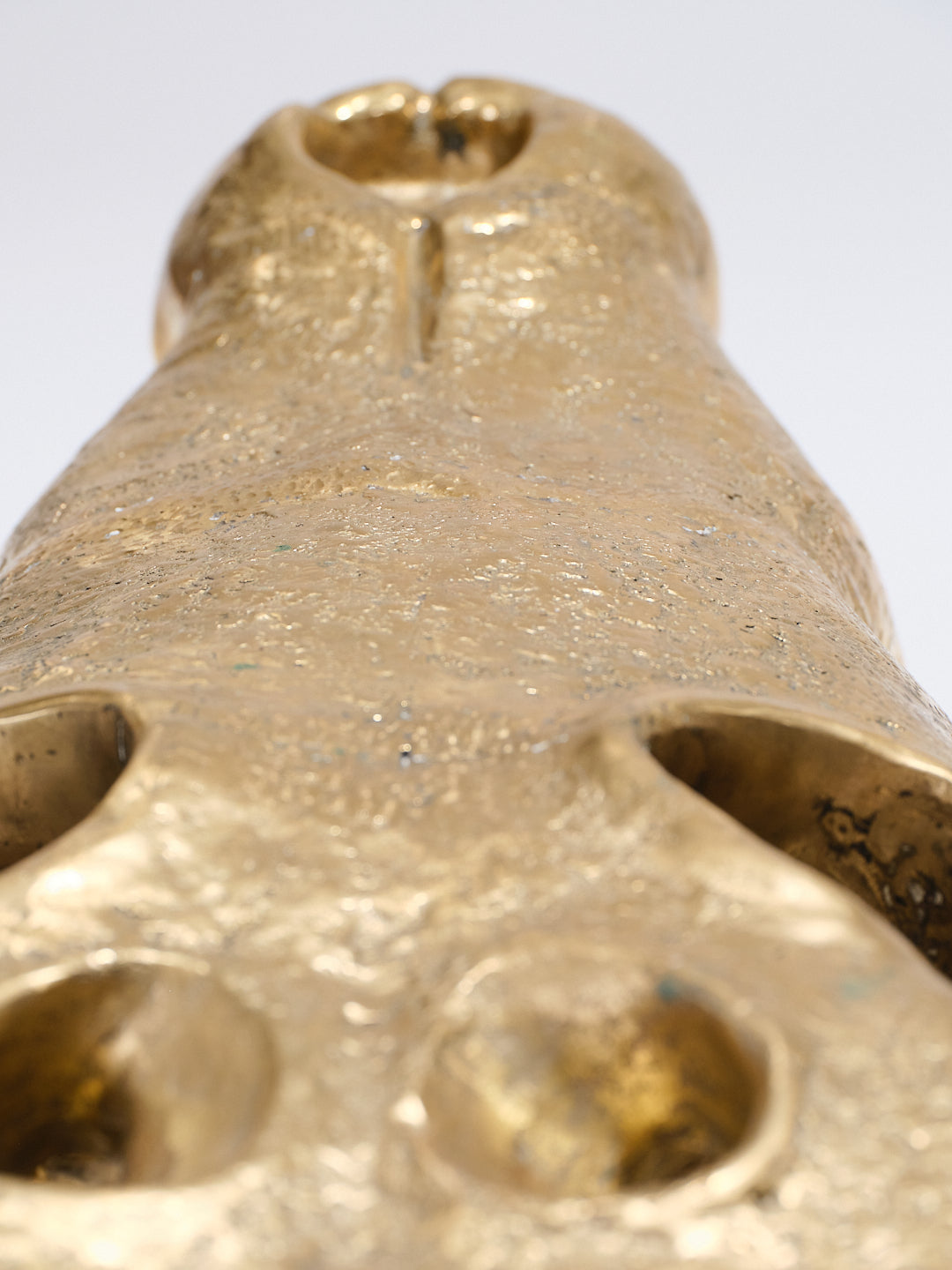 LARGE BRASS CROCODILE HEAD, 1980s