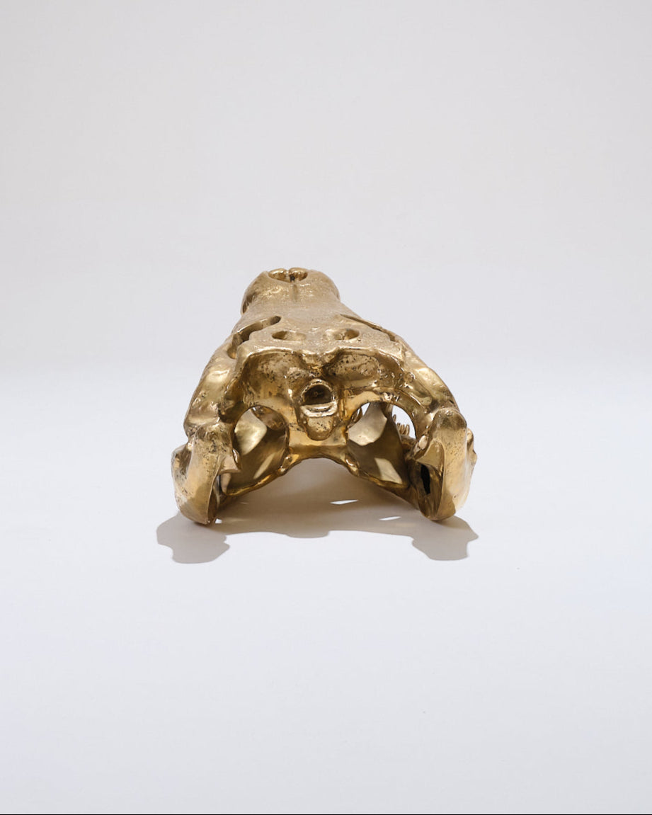 LARGE BRASS CROCODILE HEAD, 1980s