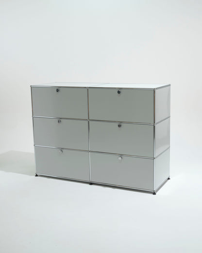 USM Haller metal storage unit, 6 modules, 2000s