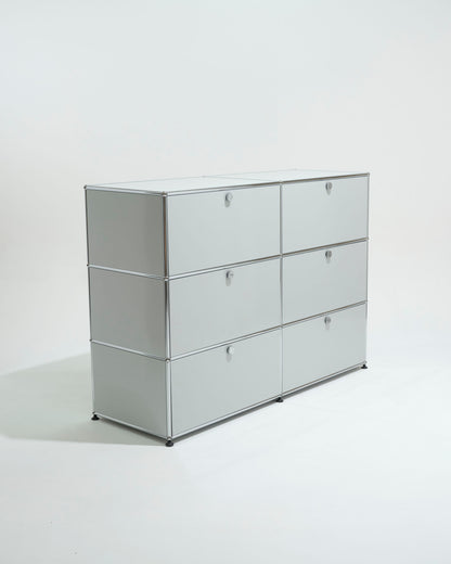 USM Haller metal storage unit, 6 modules, 2000s