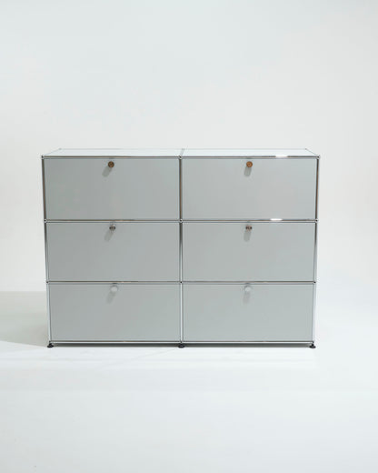 USM Haller metal storage unit, 6 modules, 2000s
