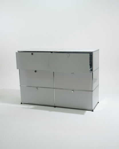 USM Haller metal storage unit, 6 modules, 2000s