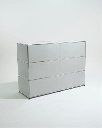 USM Haller metal storage unit, 6 modules, 2000s