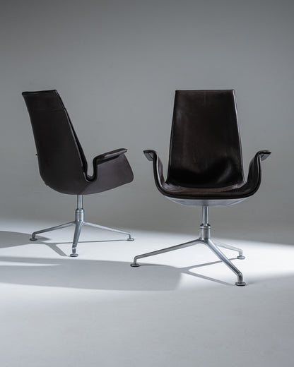 PAIRE DE FAUTEUILS FK 6725, FABRICIUS & KASTHOLMON, 1960s