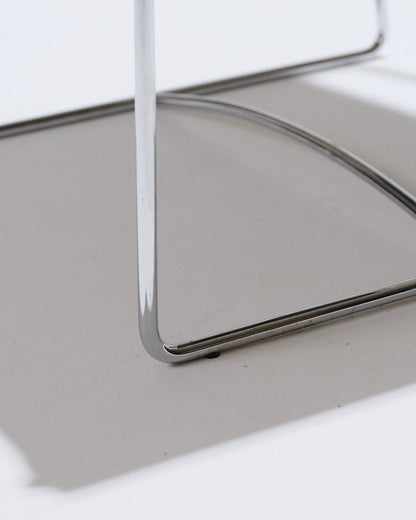 BLACK LEATHER WIRE CHAIR, PASCAL MOURGUE, 1990s