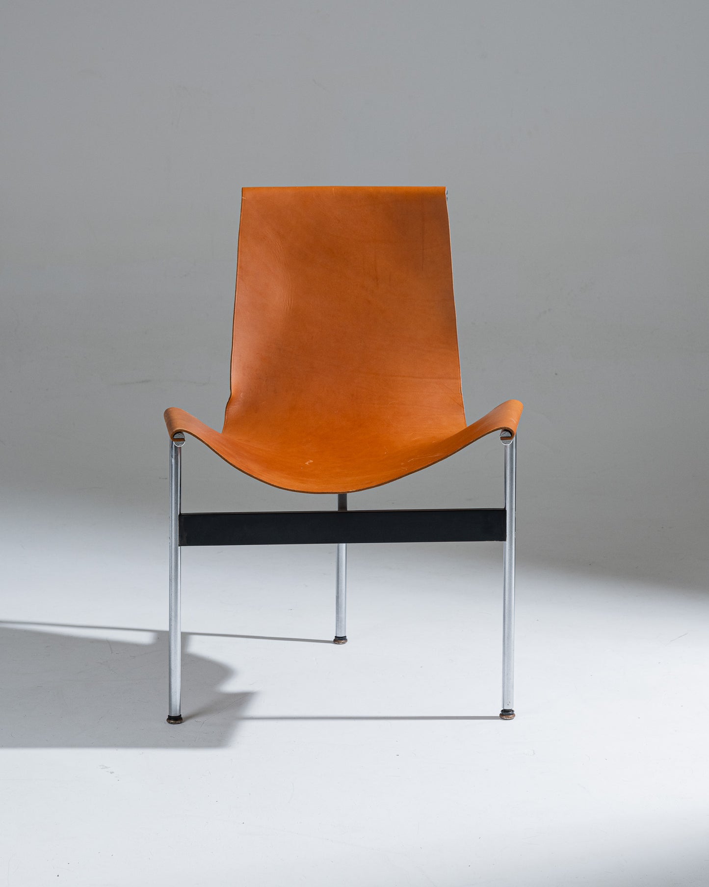 SET OF 8 3LC LEATHER AND METAL CHAIRS, LITTELL &amp; KATAVOLOS, 1960s