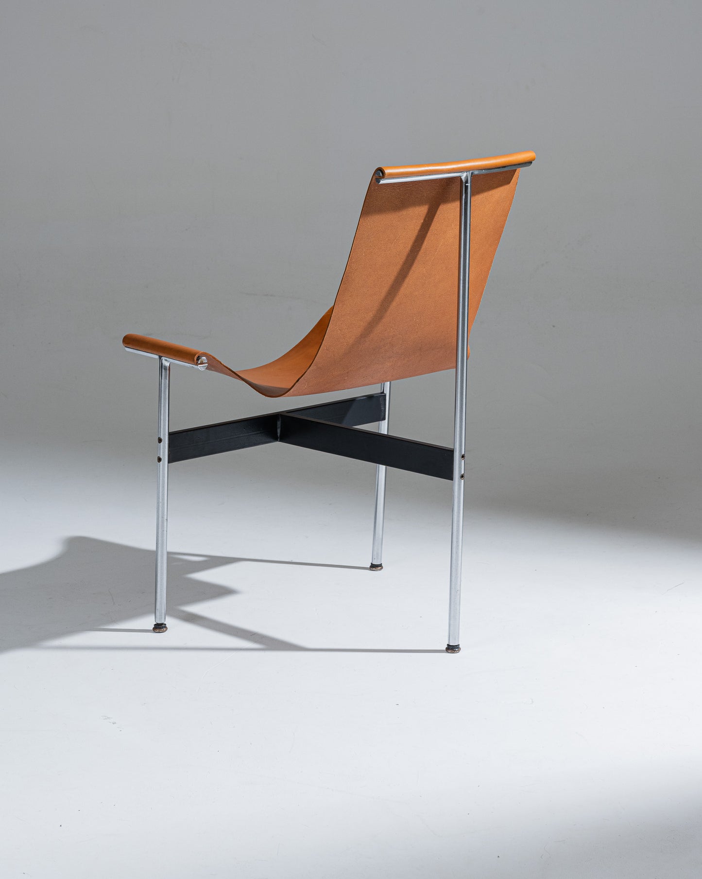 3LC CHAIR IN LEATHER AND METAL, LITTELL &amp; KATAVOLOS, 1960s