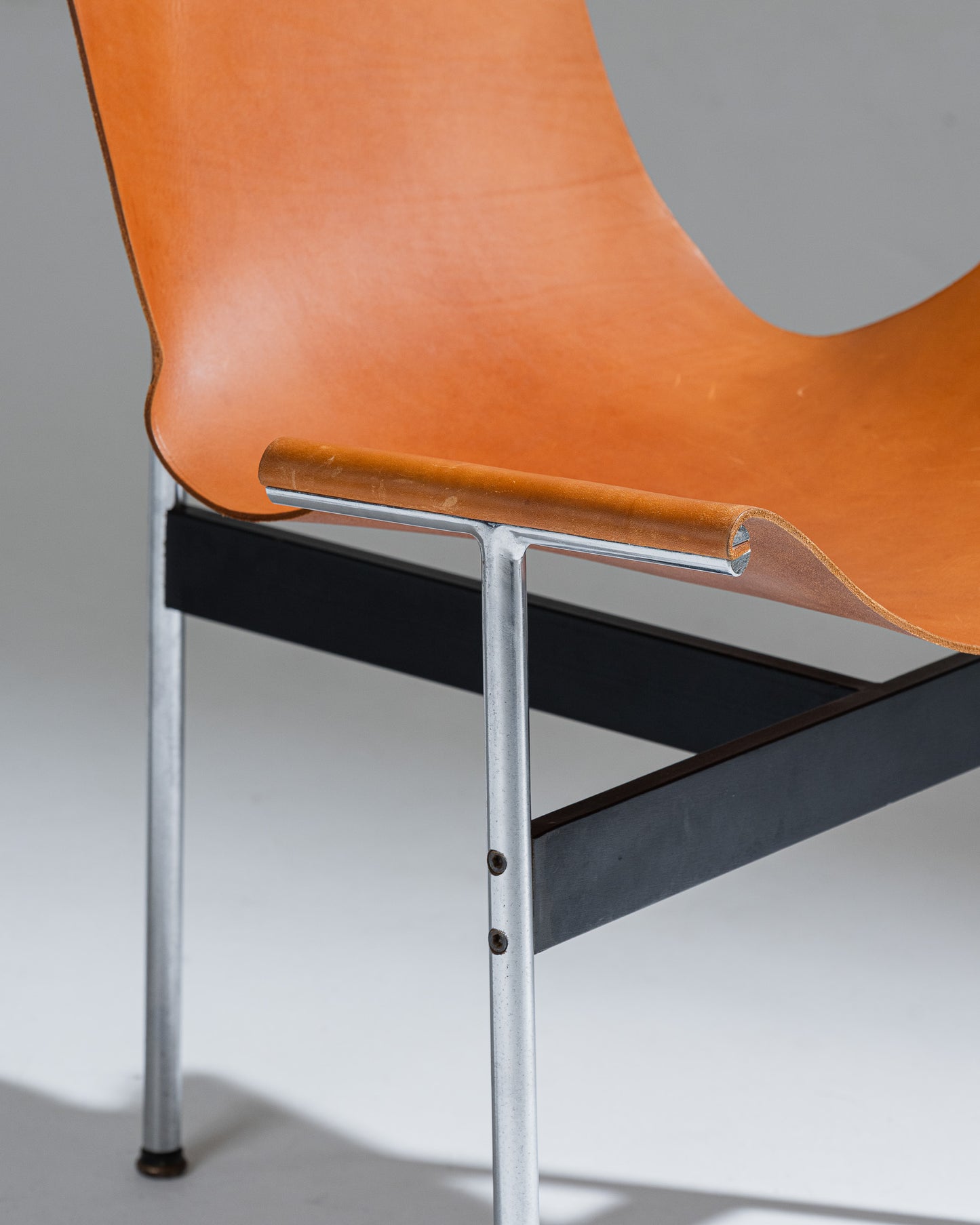 3LC CHAIR IN LEATHER AND METAL, LITTELL &amp; KATAVOLOS, 1960s