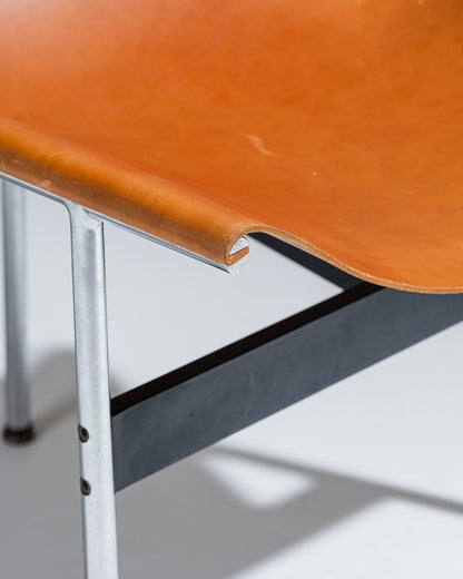3LC CHAIR IN LEATHER AND METAL, LITTELL &amp; KATAVOLOS, 1960s