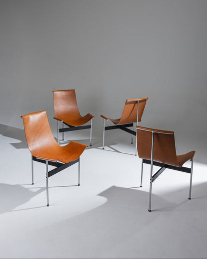SET DE 4 CHAISES 3LC, LAVERNE INTERNATIONAL, 1960s