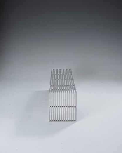 BANC EN ACIER INOXYDABLE MODERNISTE
