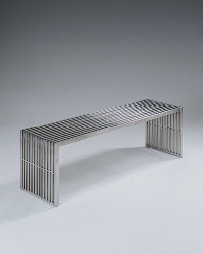 BANC EN ACIER INOXYDABLE MODERNISTE