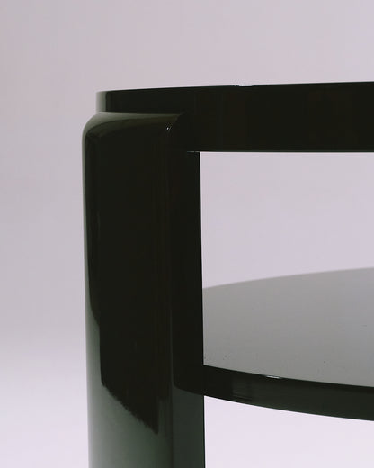 TABLE BASSE SPINA BOIS LAQUÉ VERT