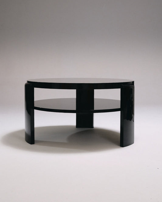 TABLE BASSE 'SPINA' LAQUÉE NOIRE