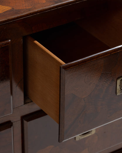 OLIVE WOOD VENEER SIDEBOARD, 1950S