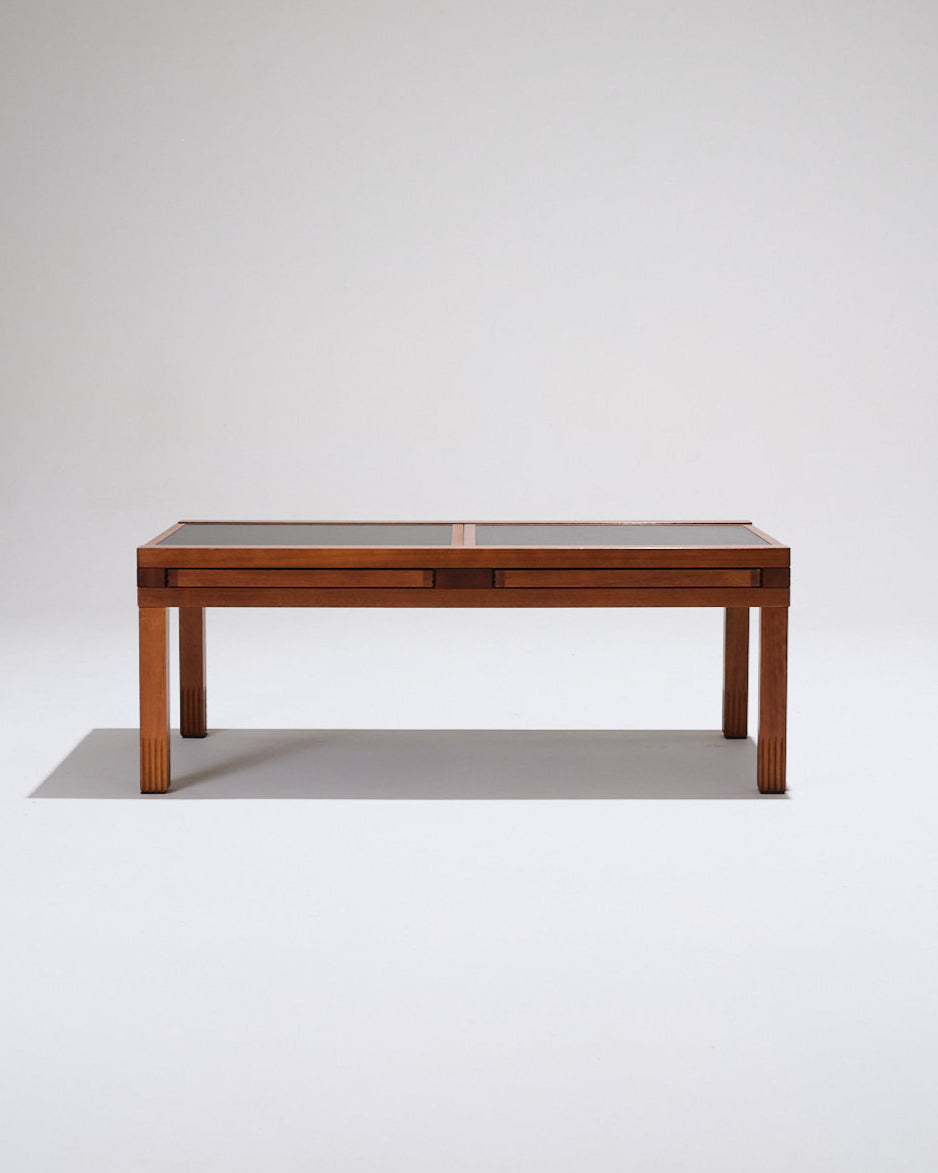 Wooden coffee table, Bernard Vuarnesson, 1970s