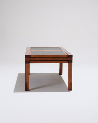 Wooden coffee table, Bernard Vuarnesson, 1970s