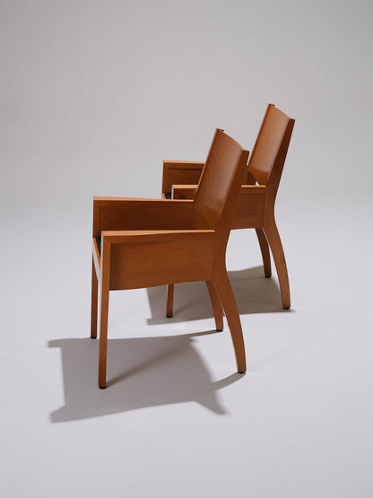 PAIR OF POSTMODERN CHAIR ARMCHAIRS, XO EDITION, MATTHEW HILTON, 1980s