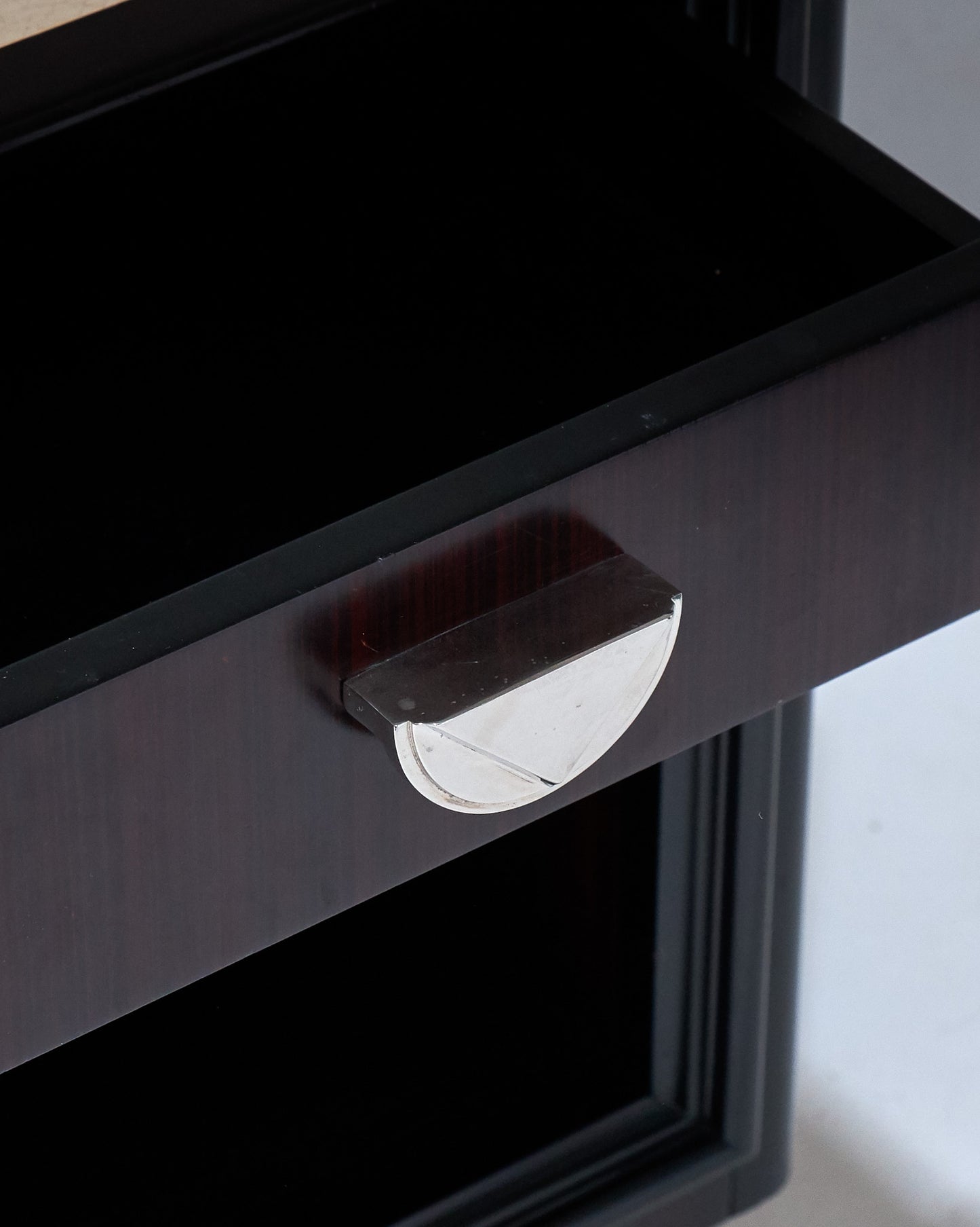 PAIR OF WOODEN BEDSIDE TABLES, 1930s