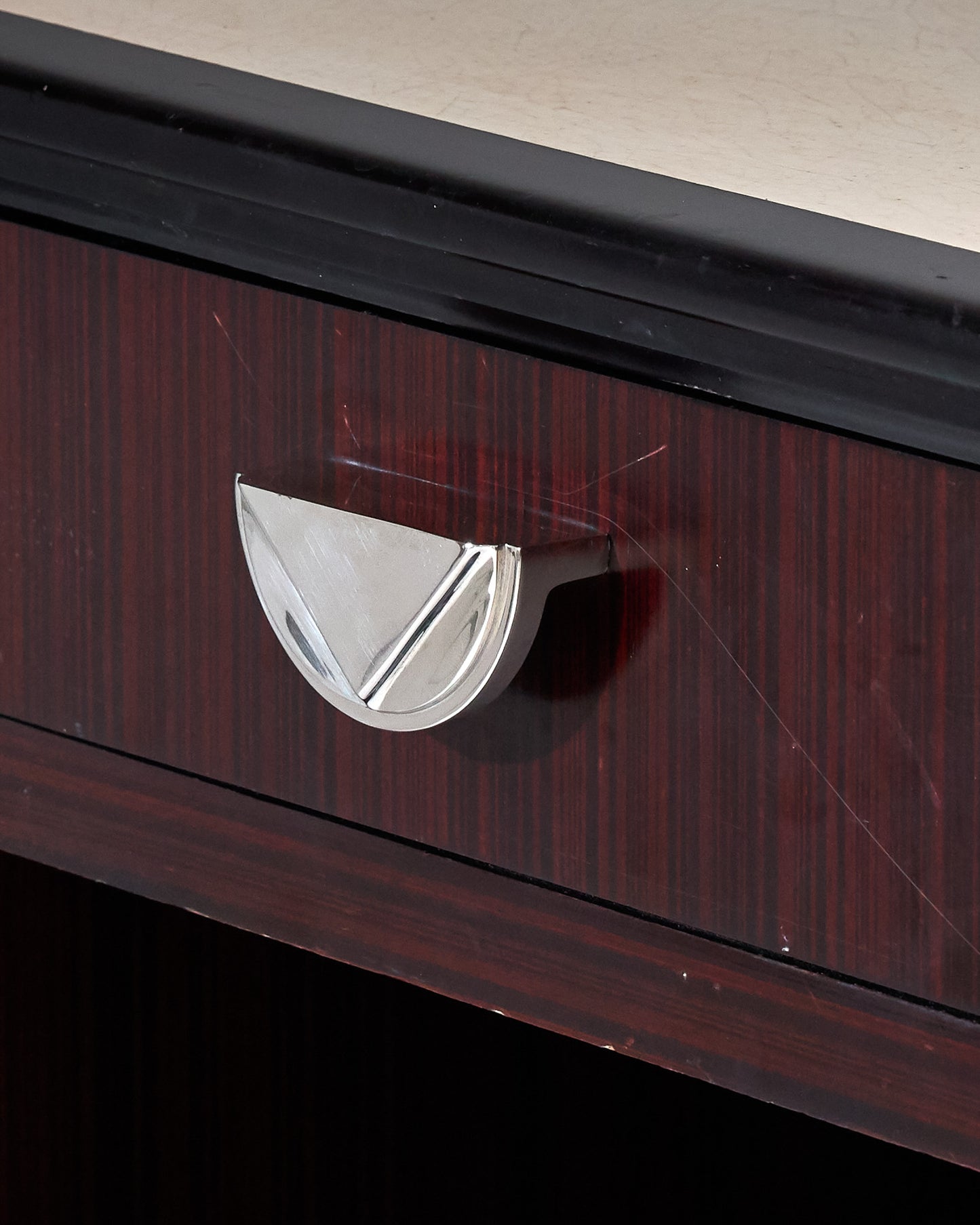 PAIR OF WOODEN BEDSIDE TABLES, 1930s