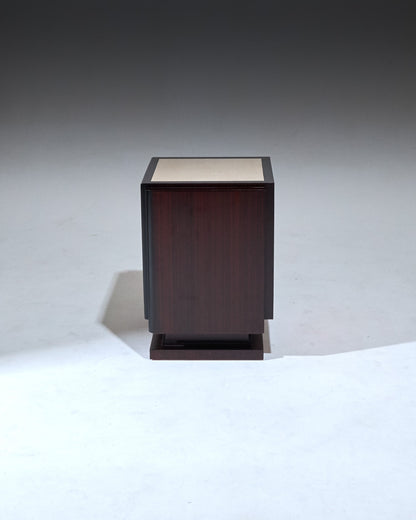 PAIR OF WOODEN BEDSIDE TABLES, 1930s