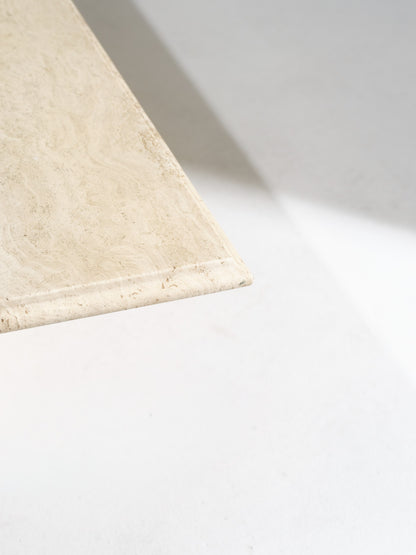 Rectangular travertine coffee table, 1980s