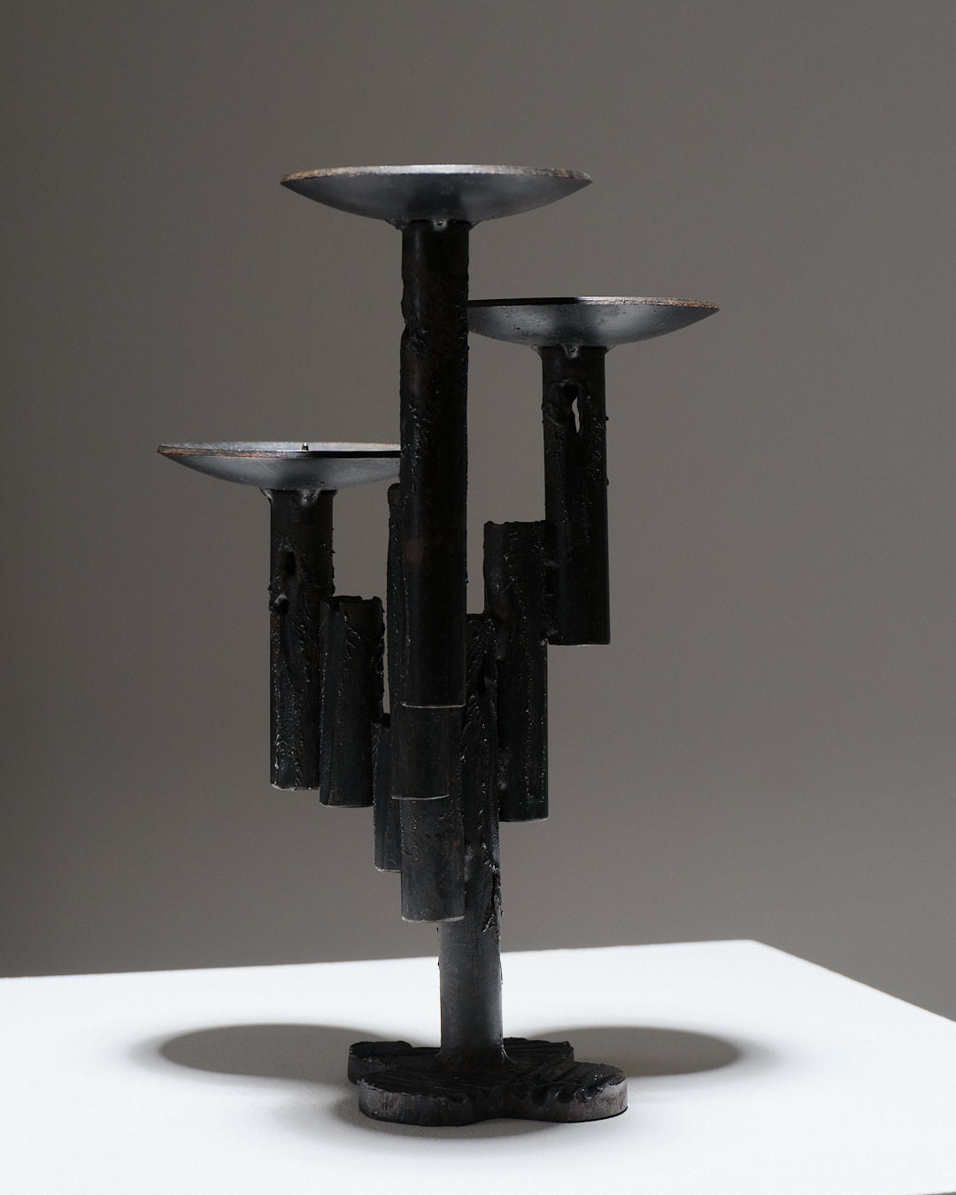 CHANDELIER 3 FEUX BRUTALISTE, 1960S