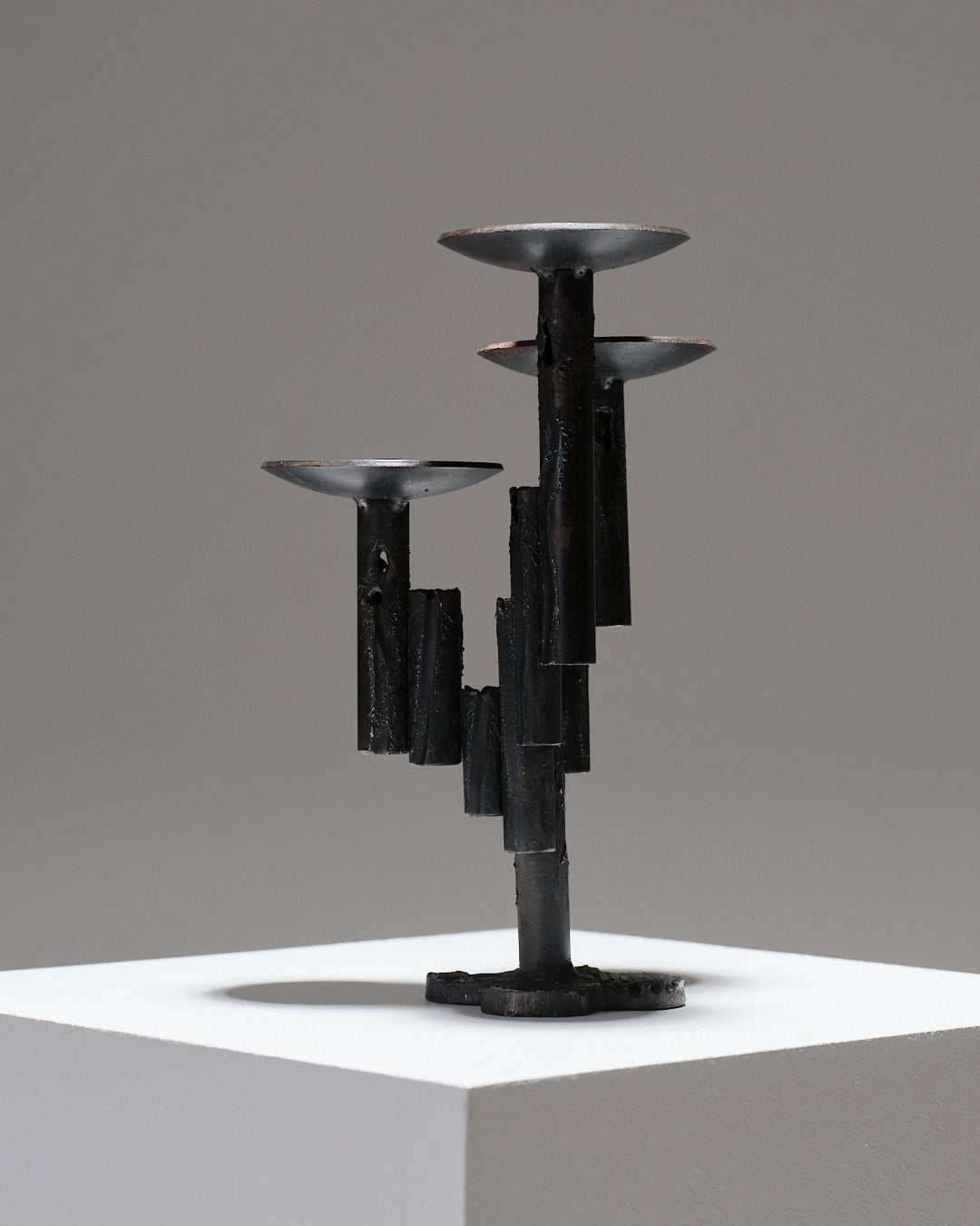 CHANDELIER 3 FEUX BRUTALISTE, 1960S