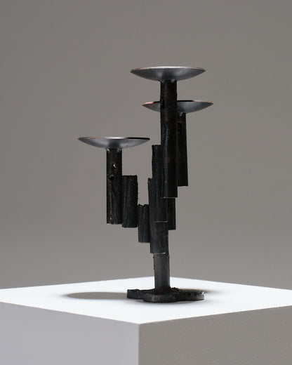 CHANDELIER 3 FEUX BRUTALISTE, 1960S