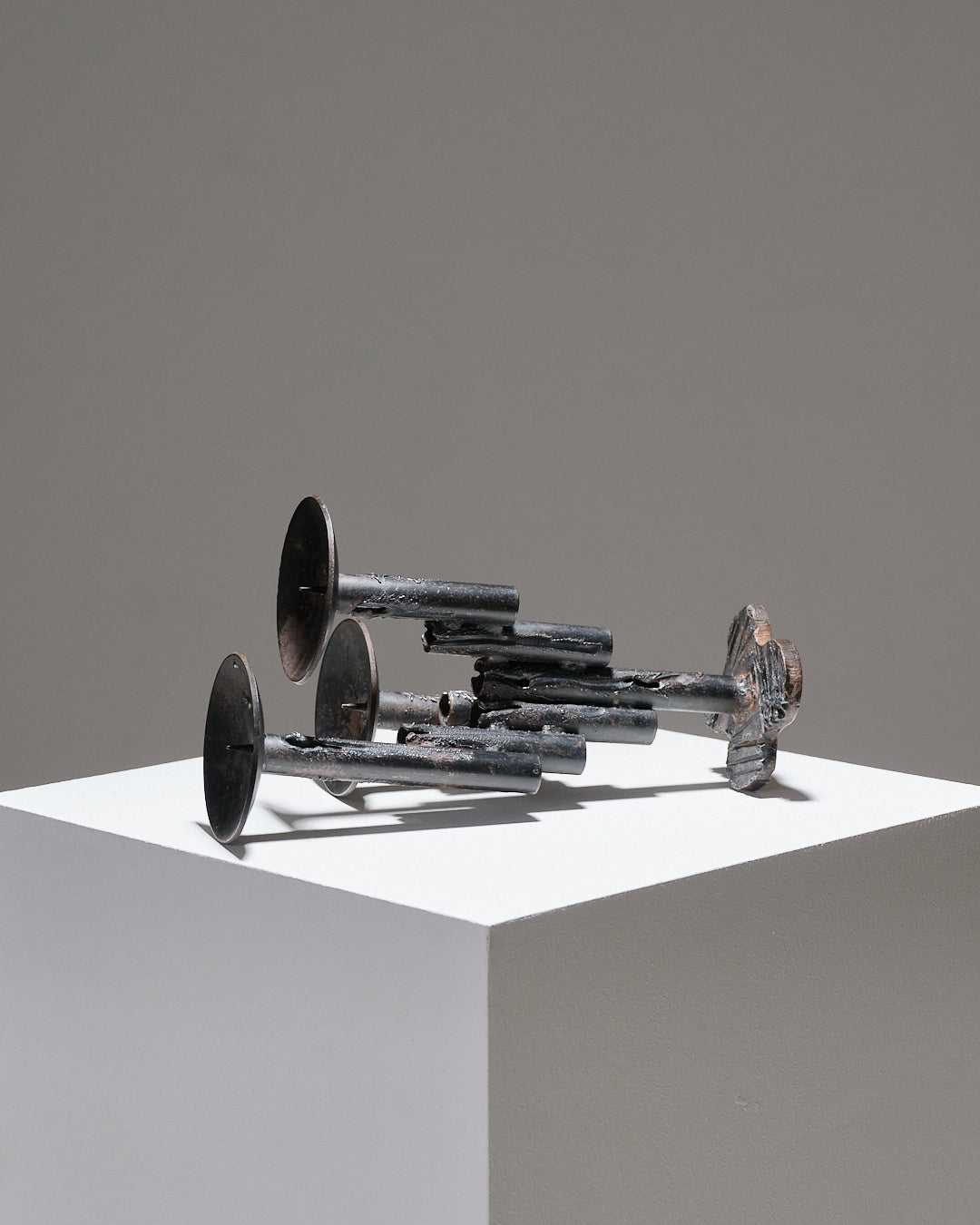 CHANDELIER 3 FEUX BRUTALISTE, 1960S