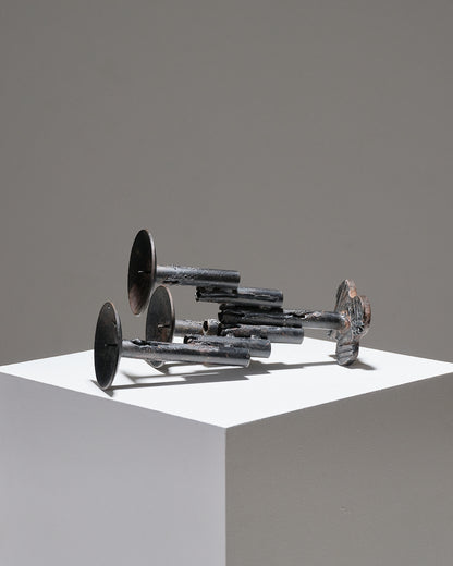 CHANDELIER 3 FEUX BRUTALISTE, 1960S