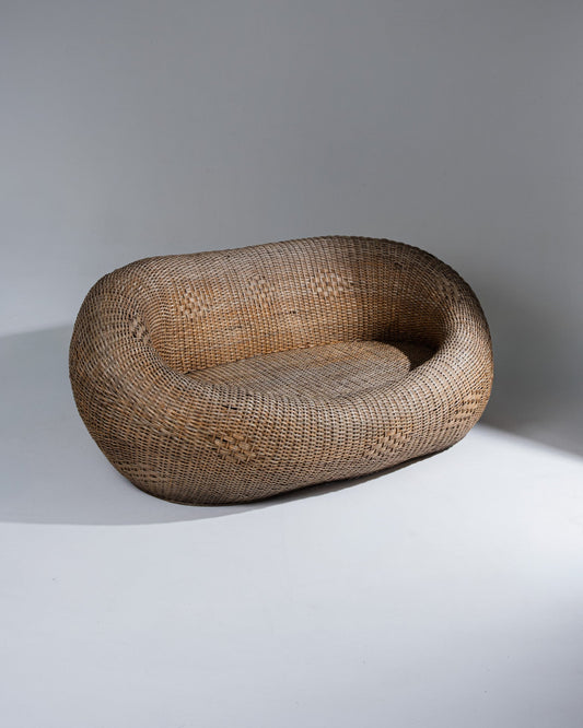 Wicker outdoor sofa, 1960s