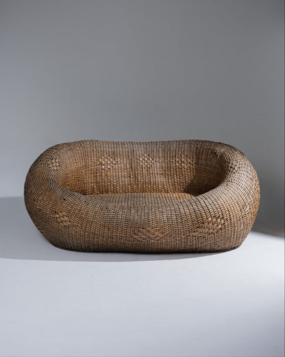 Wicker outdoor sofa, 1960s