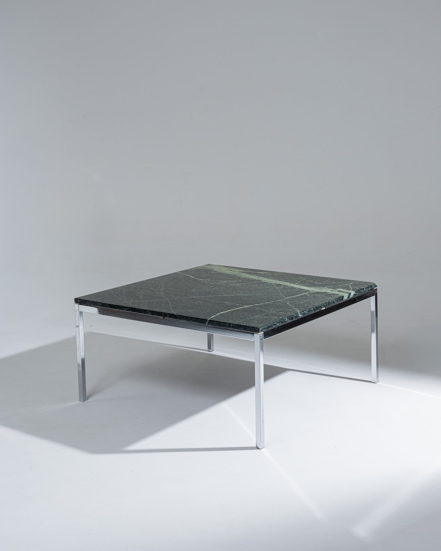 SQUARE GREEN MARBLE COFFEE TABLE, 1970s
