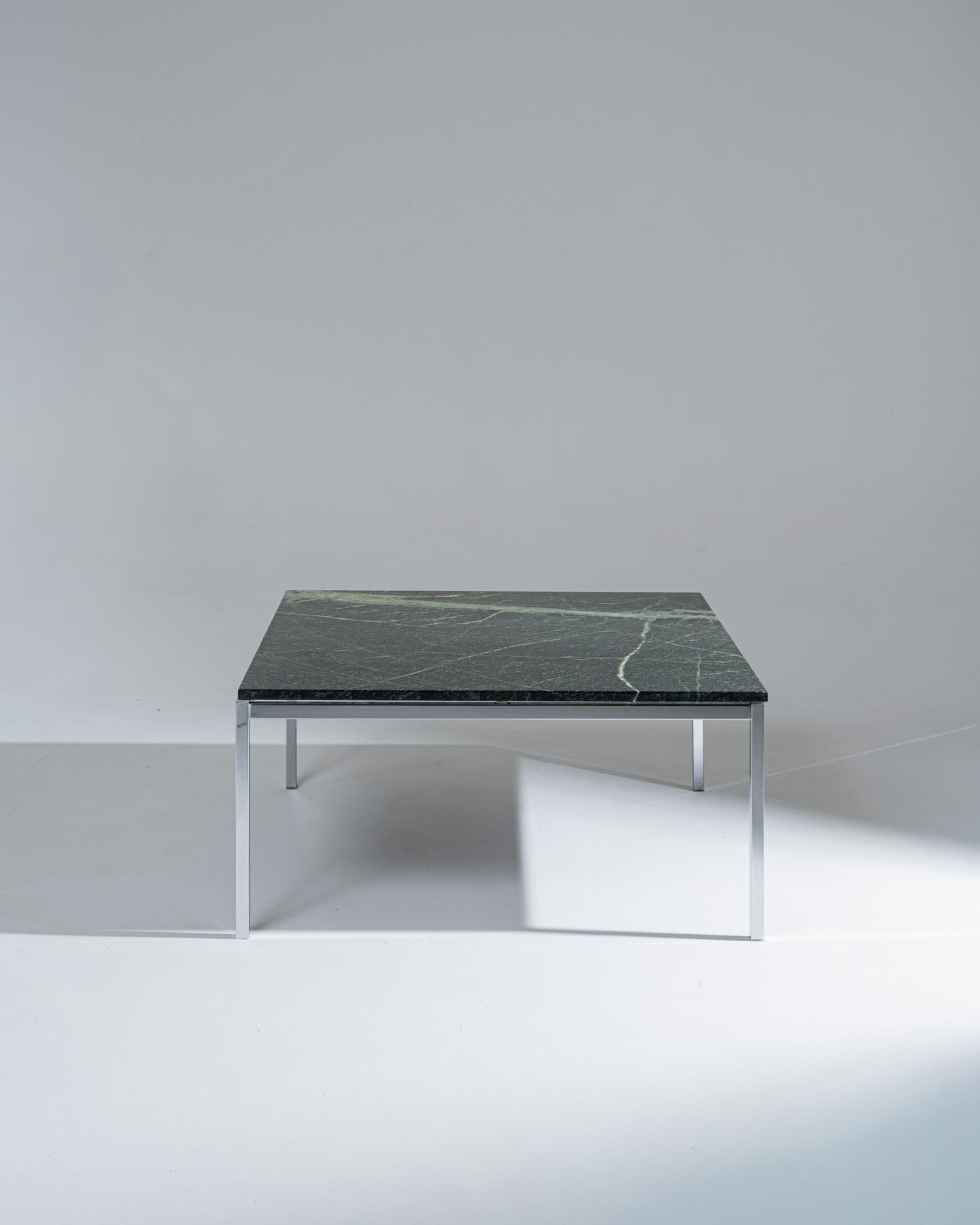 SQUARE GREEN MARBLE COFFEE TABLE, 1970s