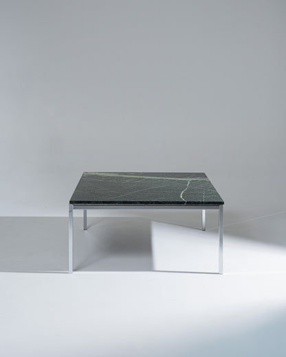 SQUARE GREEN MARBLE COFFEE TABLE, 1970s