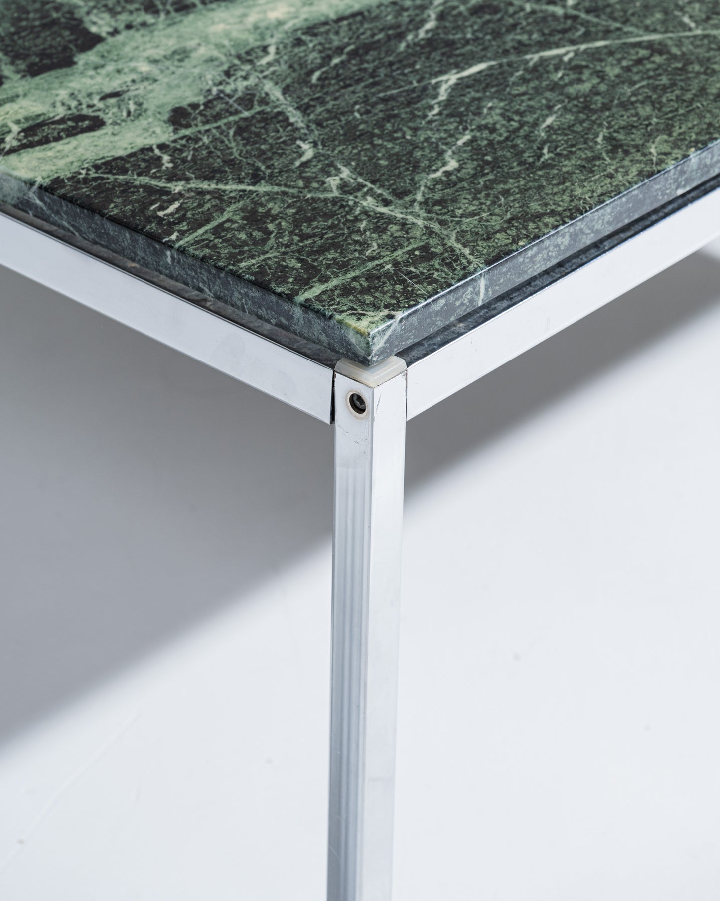 SQUARE GREEN MARBLE COFFEE TABLE, 1970s