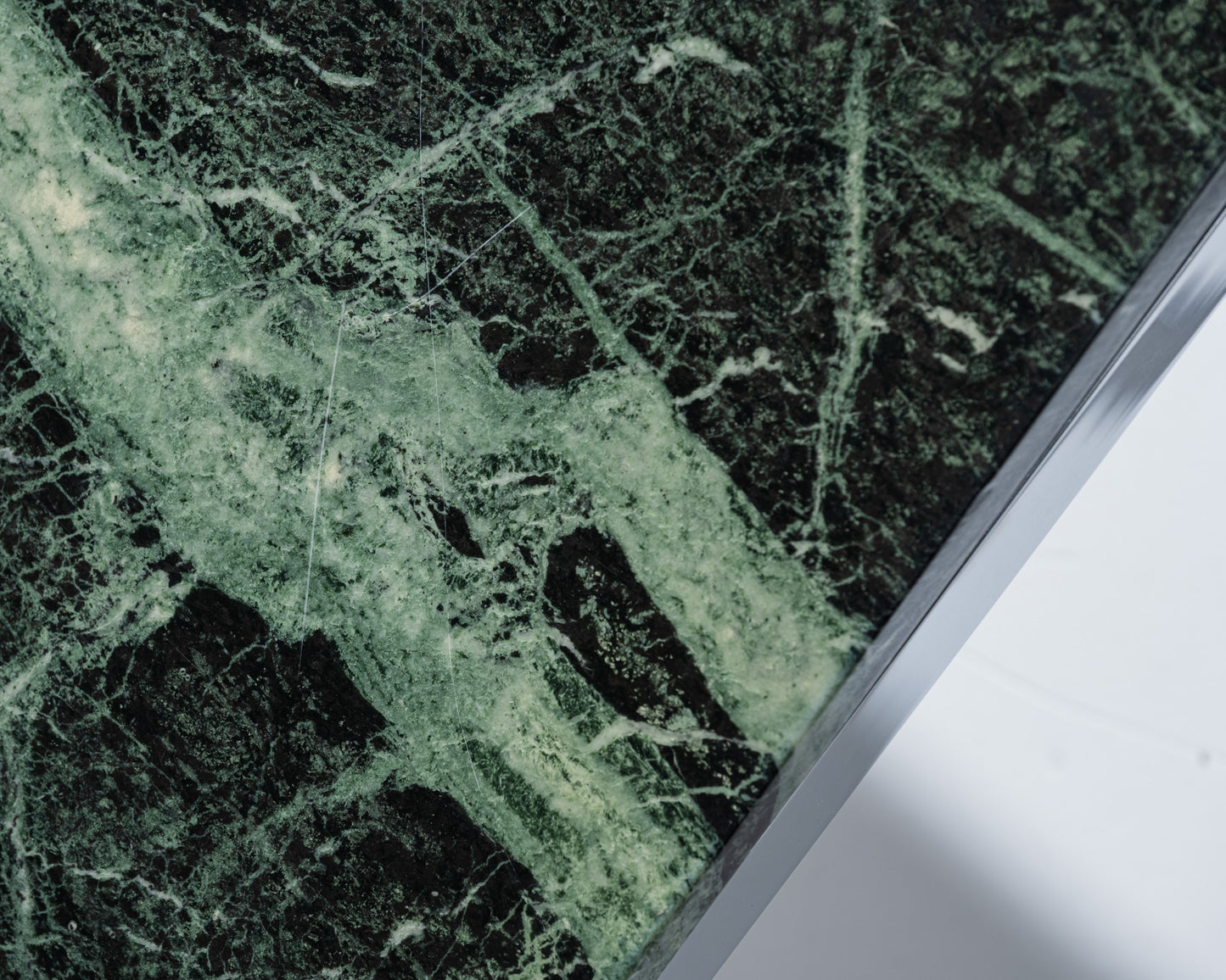 SQUARE GREEN MARBLE COFFEE TABLE, 1970s