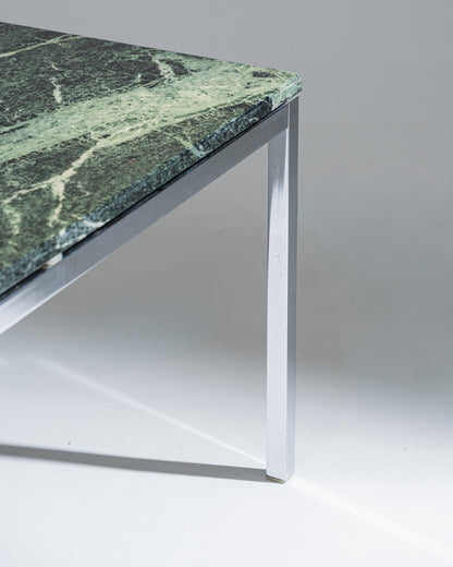 SQUARE GREEN MARBLE COFFEE TABLE, 1970s