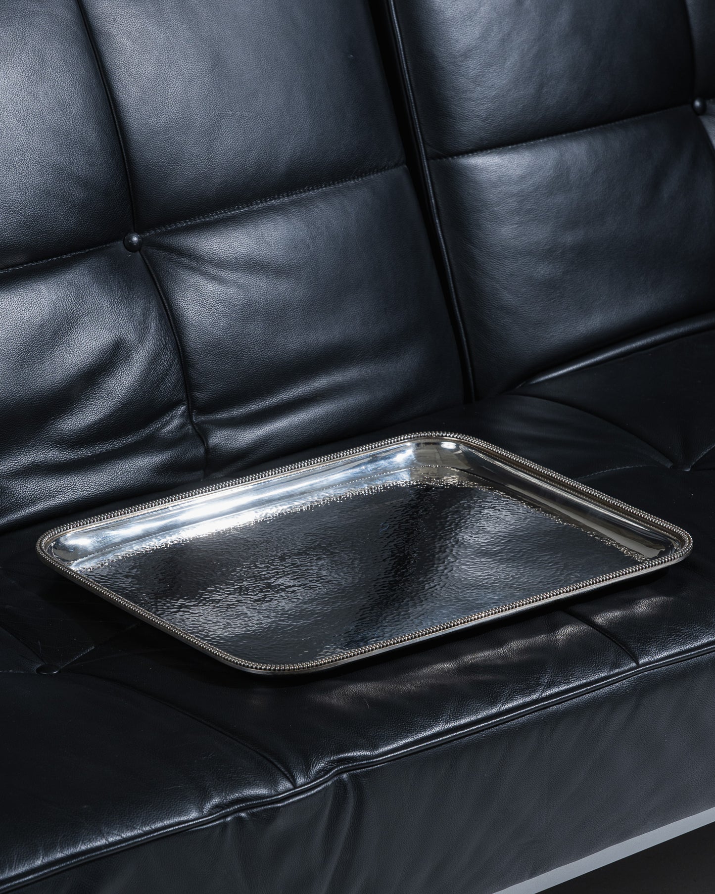 PLATEAU EN MÉTAL ARGENT, JEAN DESPRÉS, 1930s