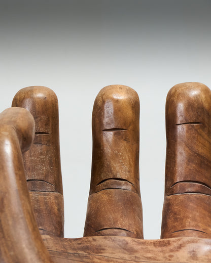 Solid wood hand chair, 1960s