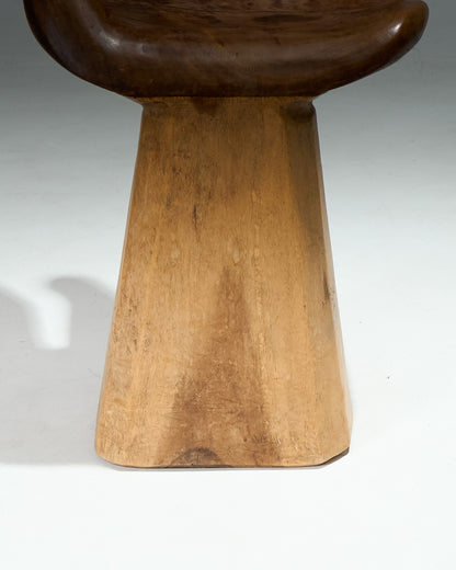 Solid wood hand chair, 1960s