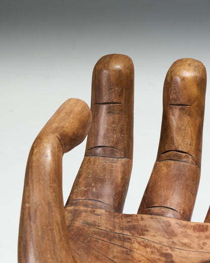 Solid wood hand chair, 1960s