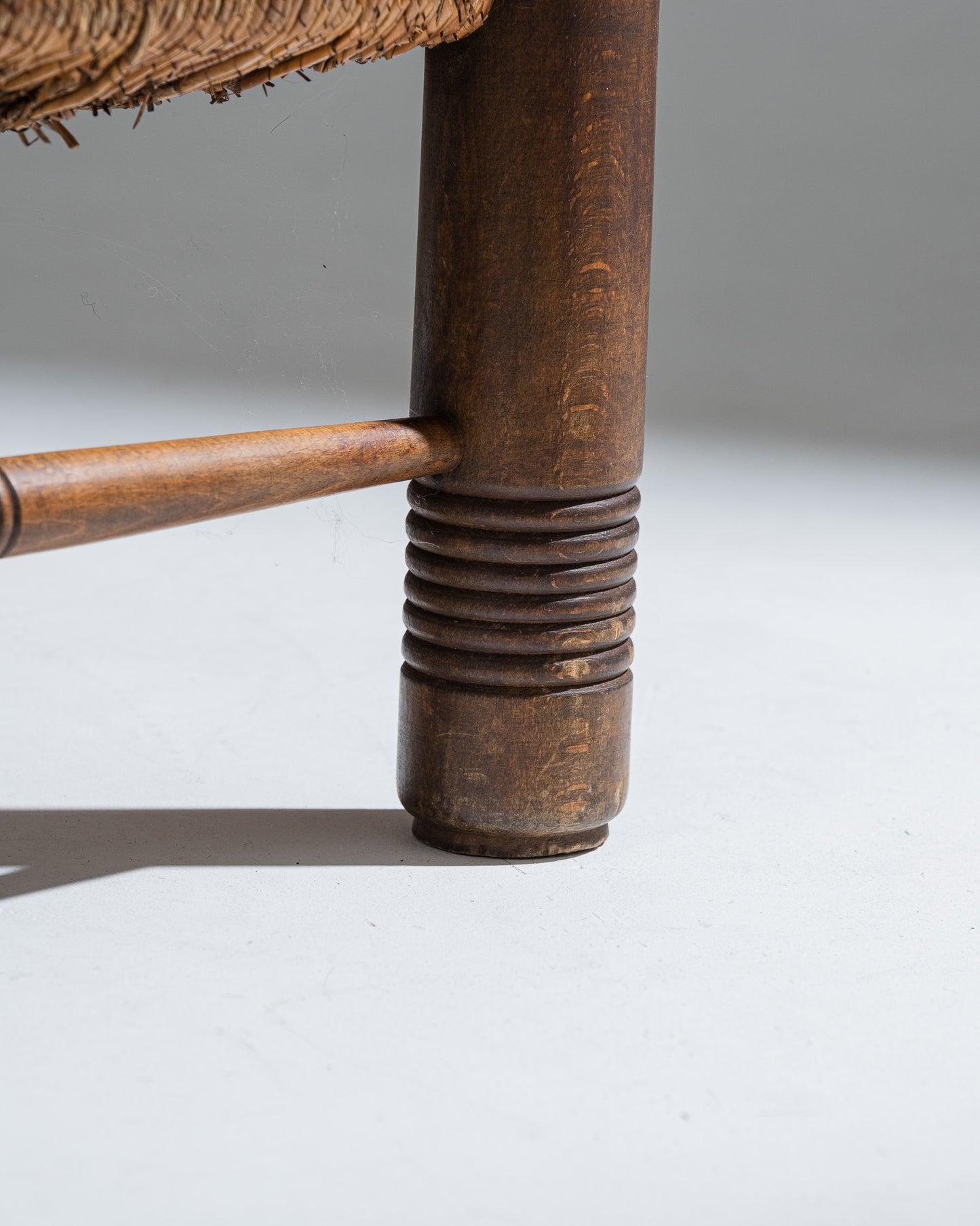 RESERVE JULES WOOD AND STRAW ARMCHAIR, CHARLES DUDOUYT, 1930s