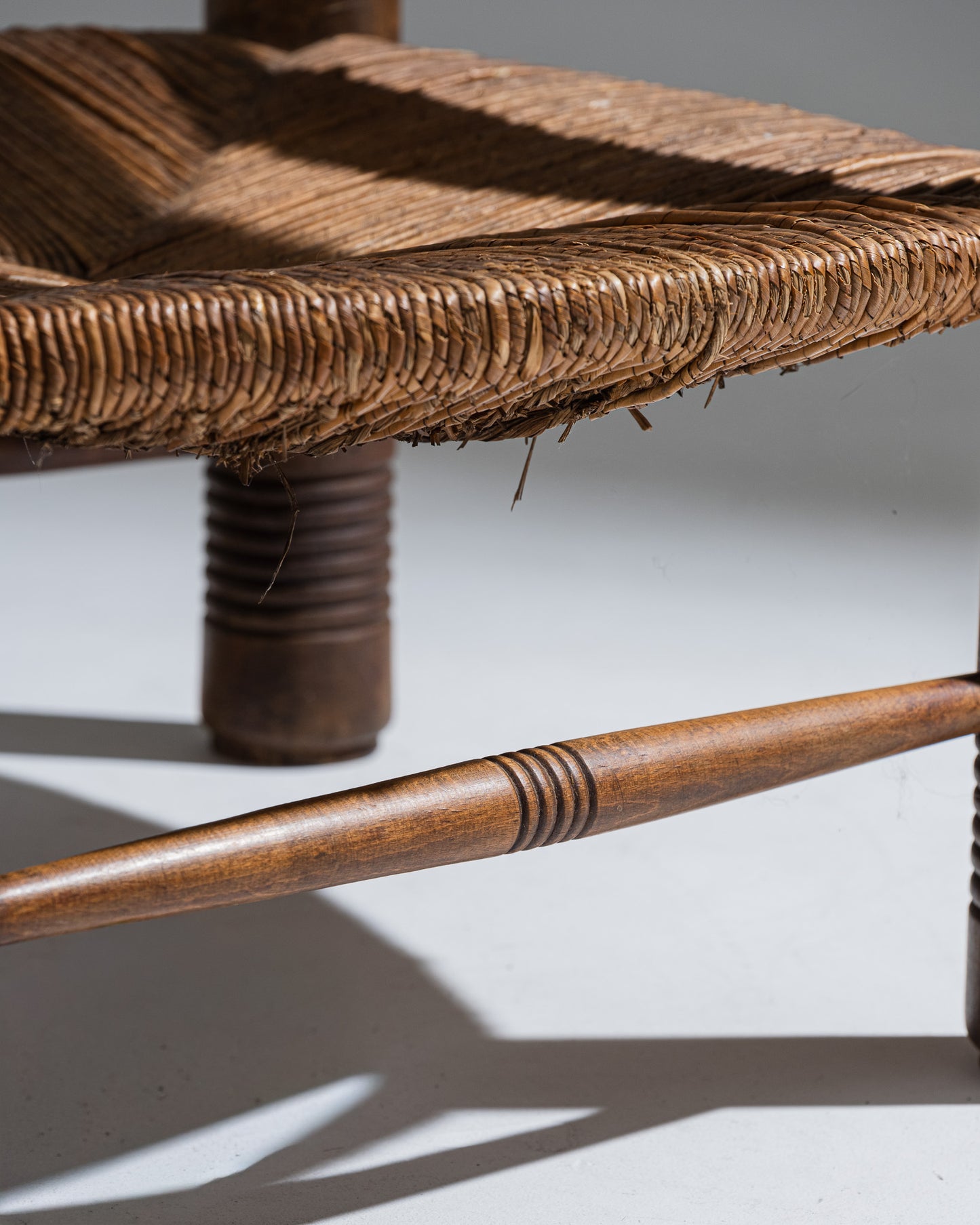 RESERVE JULES WOOD AND STRAW ARMCHAIR, CHARLES DUDOUYT, 1930s