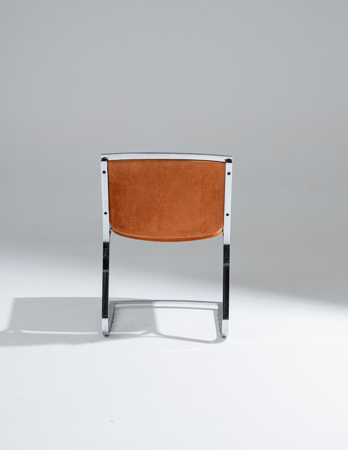 CHAISE EN ACIER CHROMÉ ET VELOURS, SERGIO ASTI, 1970s